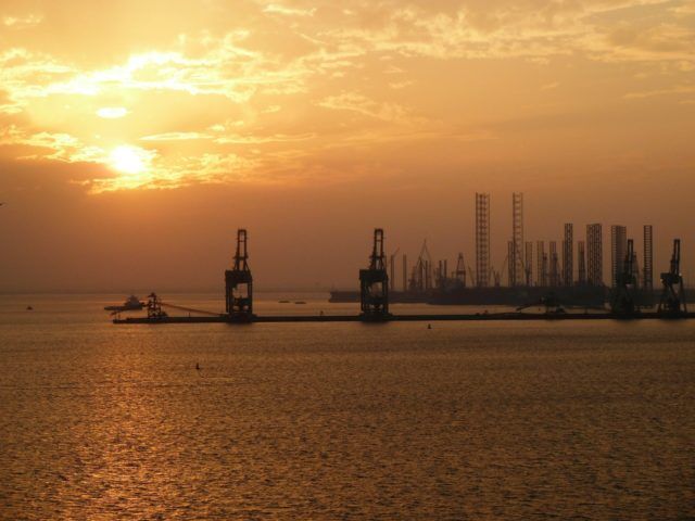A beautiful sunset in Bahrain